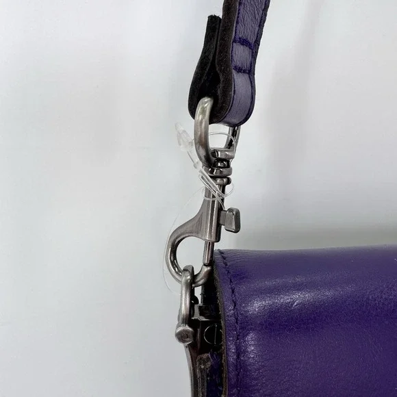 Patricia Nash Annecy Flap Violet Embroidered Crossbody Bag Butterfly Flap - Picture 10 of 16